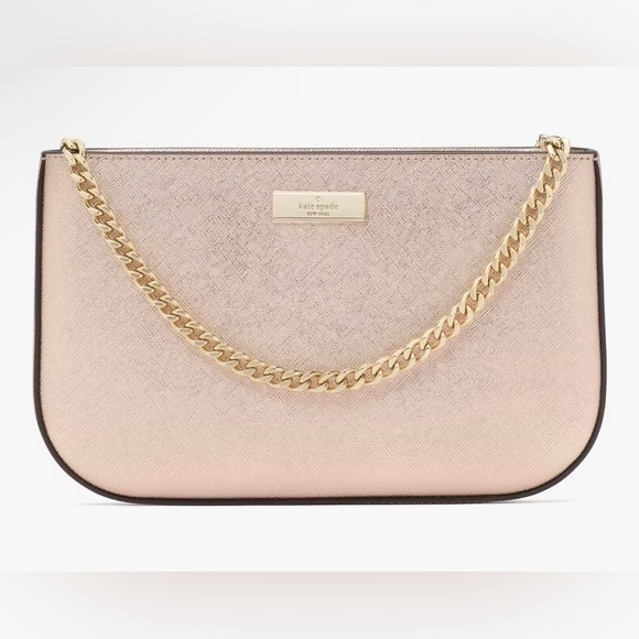 kate spade Handbags - Kate Spade Lilly Pochette Rose Gold NWT